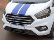 Ford Custom 2013-2022 Chromowane Nakładki na Grill 2018+ (4 szt., Stal Nierdzewna) zdjęcia 1