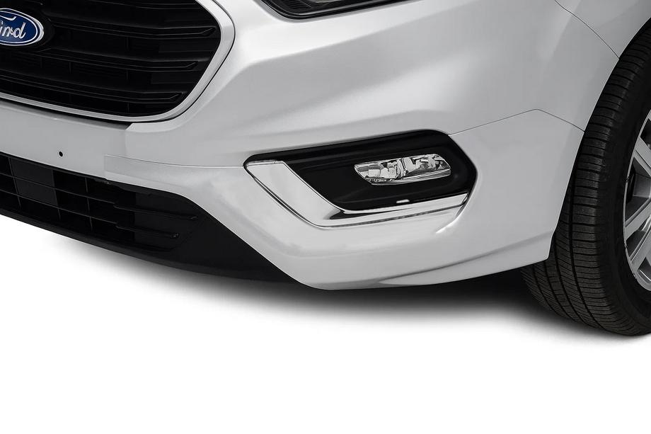 Ford Custom 2013-2022 Nakładki na światła przeciwmgielne 2018+ (2 szt., Stal Nierdzewna) OmsaLine - Włoska Stal Nierdzewna Image