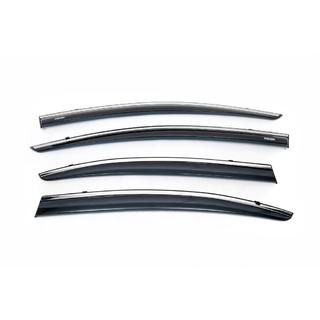 Deflektory szyb z listwą chromowaną (4 szt, Niken) Honda Civic Sedan IX 2011-2016 zdjęcia 2