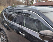 Nissan X-trail T32/Rogue 2014-2021 Deflektory szyb z listwą chromowaną (4 szt., Niken) zdjęcia 3