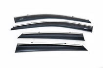 Hyundai IX-35 2010-2015 Deflektory szyb z listwą chromowaną (4 szt, Niken) zdjęcia 2