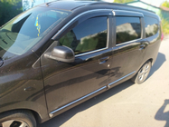 Dacia Lodgy 2012-2022 Deflektory szyb z listwą chromowaną (4 szt, Niken) zdjęcia 3