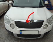 Skoda Yeti 2009-2017 Zimowa osłona grilla (górna, 2009-2013) Matowy zdjęcia 1