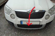 Skoda Yeti 2009-2017 Zimowa osłona grilla (dolna, 2009-2013) Matowy zdjęcia 2