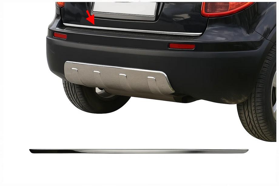 Fiat Sedici 2006-2014 Listwa bagażnika stal nierdzewna Zdjęcia 1