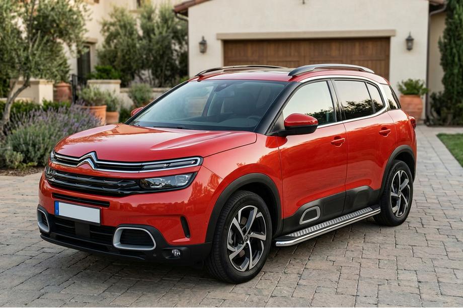 Citroen C5 Aircross 2017-2025 Progi Boczné Maydos V2 (2 szt, Aluminium i Stal Nierdzewna) Image