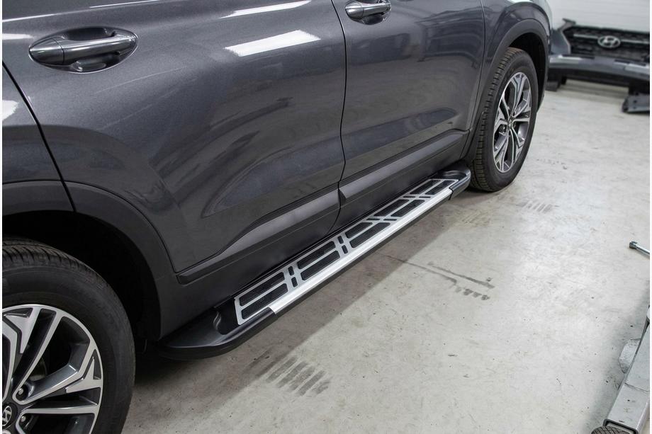Hyundai Santa Fe 4 2018-2023 Progi Boczné Sunrise (2 szt., Aluminium) Image