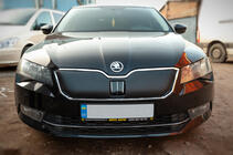Skoda Superb 2015-2024 Zimowa osłona na grill (2015-2019, górna) zdjęcia 2