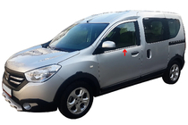 Renault Dokker 2013-2022 Listwy ozdobne szyb (2 szt., stal nierdzewna) Carmos - Turecka Stal Nierdzewna zdjęcia 1