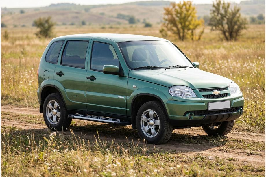 Chevrolet Niva 1998-2020 Progi Boczné Sunrise (2 szt., Aluminium) Image
