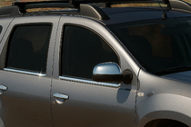 Dacia Duster 2008-2018 Nakladki na Lusterka Wersja 1 (2 szt, Stal Nierdzewna) zdjęcia 1