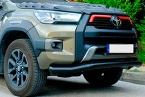 Toyota Hilux 2015- Osłona przednia Texas do 2020+ (76mm, czarna) zdjęcia 2
