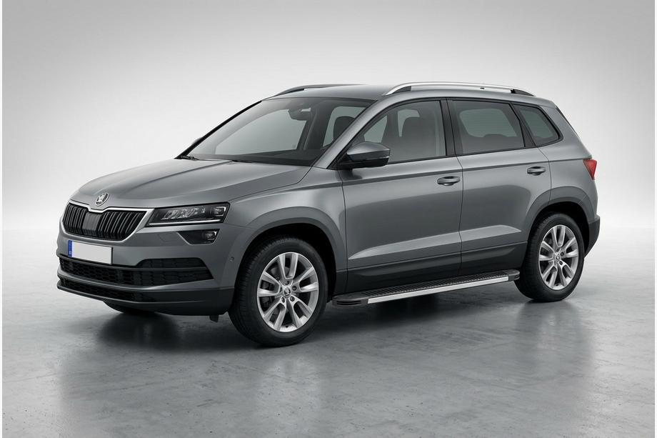 Skoda Karoq 2018- Progi Boczné Maya V1 (2 szt., Aluminium) Image