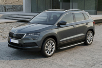 Skoda Karoq 2018- Progi Boczne BlackLine (2 szt, Aluminium) zdjęcia 1