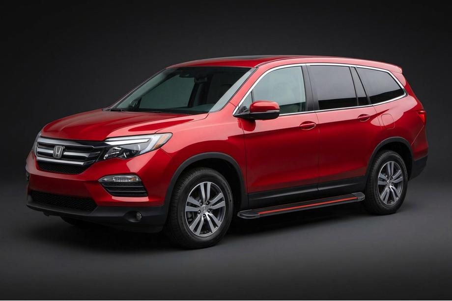 Honda Pilot 2015-2022 Progi Boczné Maya Red (2 szt., Aluminium) Image