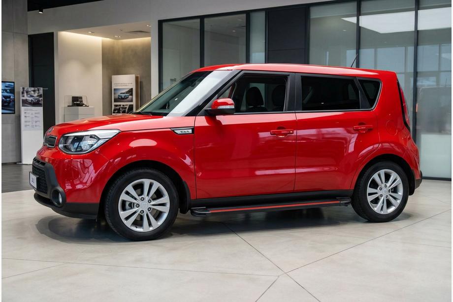 Kia Soul II 2013-2018 Progi Boczné Maya Red (2 szt., Aluminium) Image