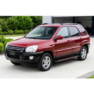 Progi Boczné Maya Red (2 szt., Aluminium) Kia Sportage 2004-2010 zdjęcia 1