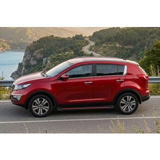 Progi Boczné Maya Red-Black (2 szt., Aluminium) Kia Sportage 2010-2015 zdjęcia 1