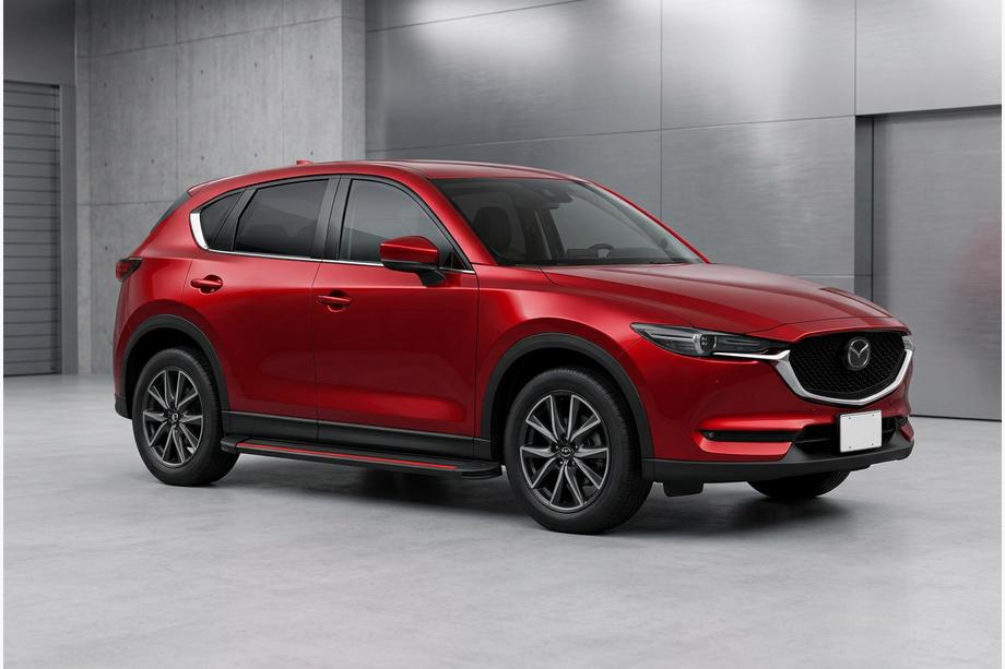 Mazda CX-5 2017–2025 Progi Boczné Maya Red (2 szt., Aluminium) Image