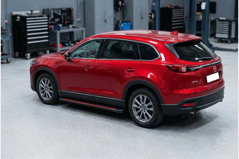 Mazda CX-9 2017- Progi Boczné Maya Red (2 szt., Aluminium) Image