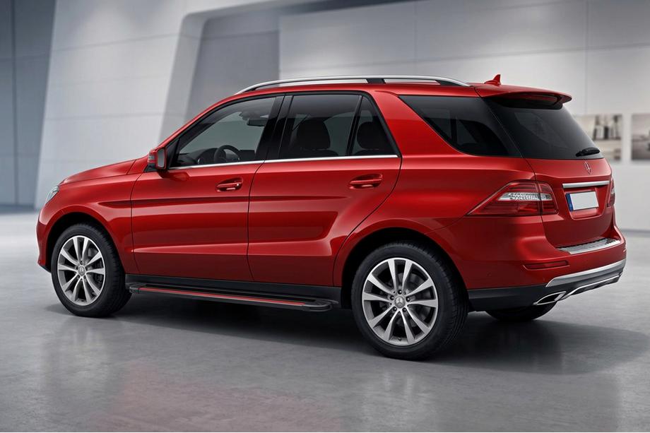 Mercedes GLE/ML class W166 2011-2018 Progi Boczné Maya Red (2 szt., Aluminium) Image
