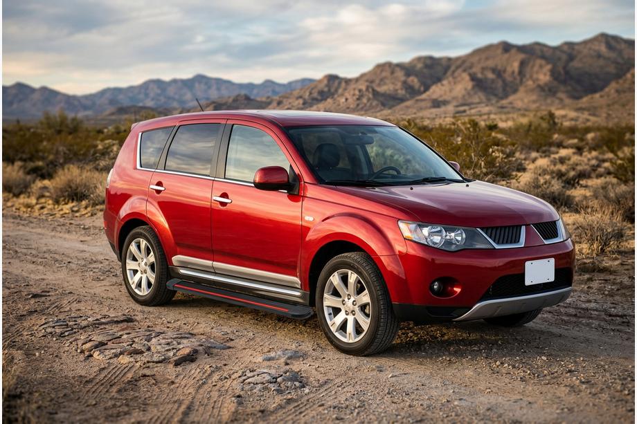 Mitsubishi Outlander 2006-2012 Progi Boczné Maya Red (2 szt., Aluminium) Image