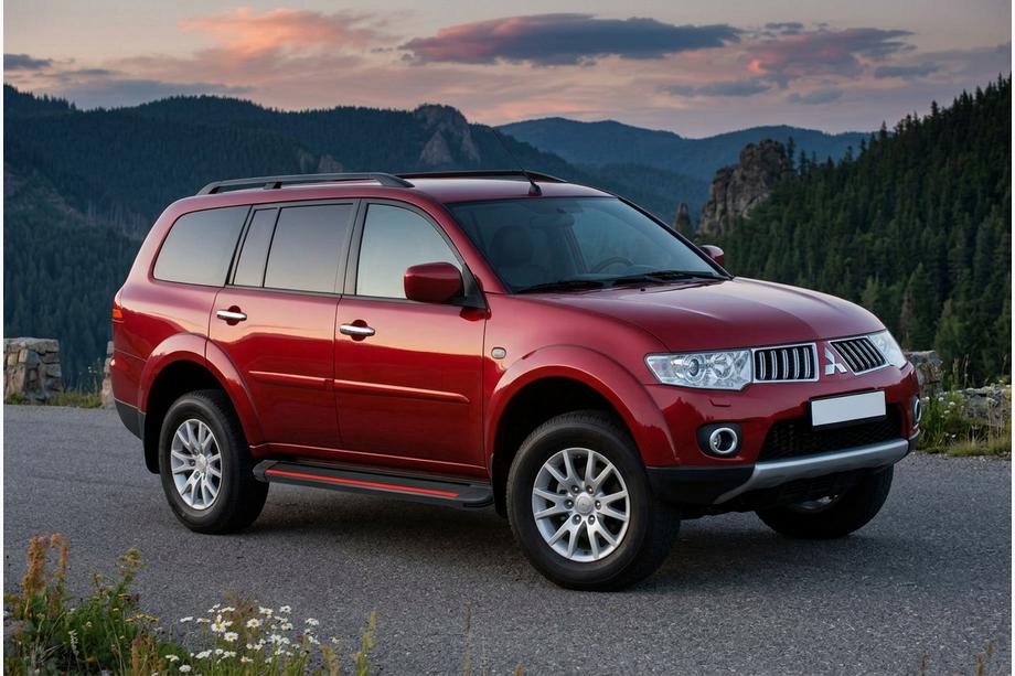 Mitsubishi Pajero Sport 2008-2015 Progi Boczné Maya Red (2 szt., Aluminium) Image