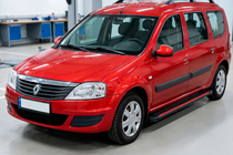 Renault Logan MCV 2005-2013 Progi Boczné Maya Red (2 szt., Aluminium) zdjęcia 1
