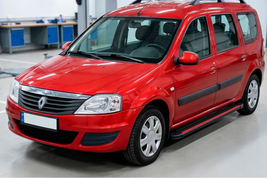 Renault Logan MCV 2005-2013 Progi Boczné Maya Red (2 szt., Aluminium) Image