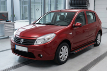 Renault Sandero 2007-2013 Progi Boczné Maya Red (2 szt., Aluminium) zdjęcia 1
