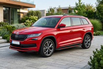 Skoda Kodiaq 2016-2023 Progi Boczné Maya Red (2 szt., Aluminium) zdjęcia 1