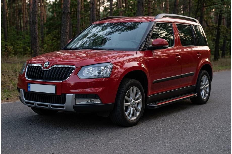 Skoda Yeti 2009-2017 Progi Boczné Maya Red (2 szt., Aluminium) Image