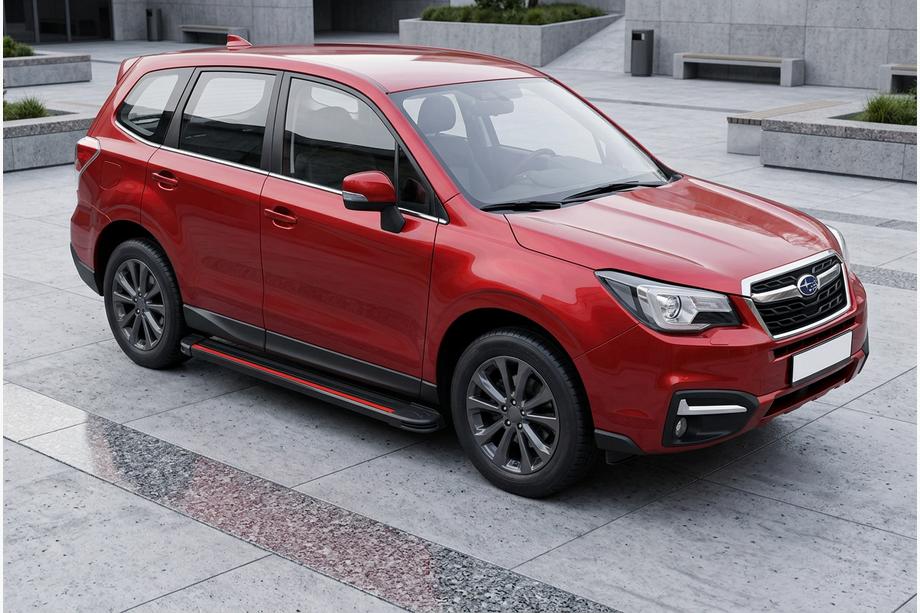 Subaru Forester 2013-2018 Progi Boczné Maya Red (2 szt., Aluminium) Image