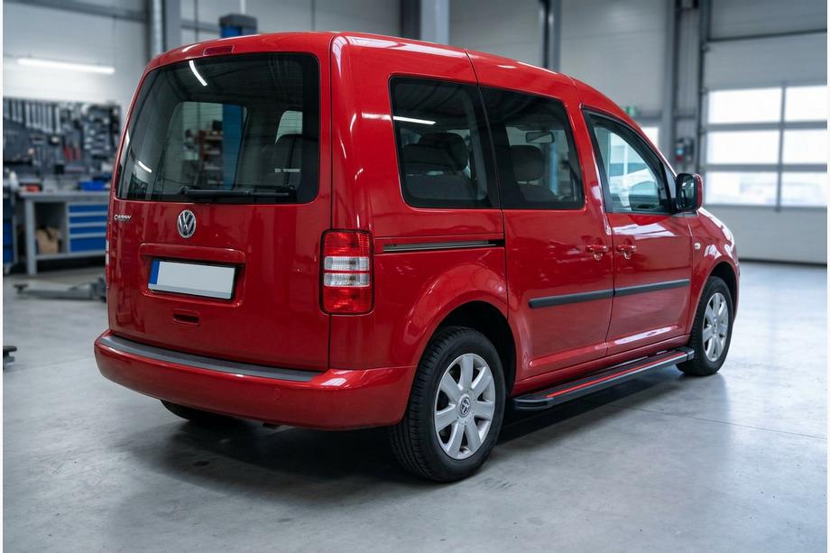 Volkswagen Caddy 2004-2010 Progi Boczné Maya Red (2 szt., Aluminium) Image