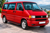 Volkswagen T4 Caravelle/Multivan 1990–2003 Progi Boczné Maya Red (2 szt., Aluminium) Długa Baza zdjęcia 1