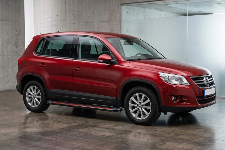 Volkswagen Tiguan 2007-2016 Progi Boczné Maya Red (2 szt., Aluminium) Image