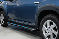 Dacia Duster 2008-2018 Progi Boczné Maya Blue (2 szt., Aluminium) zdjęcia 1