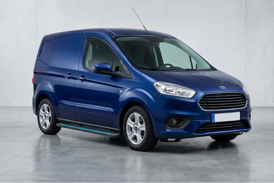 Ford Courier 2014-2023 Progi Boczné Maya Blue (2 szt., Aluminium) Image