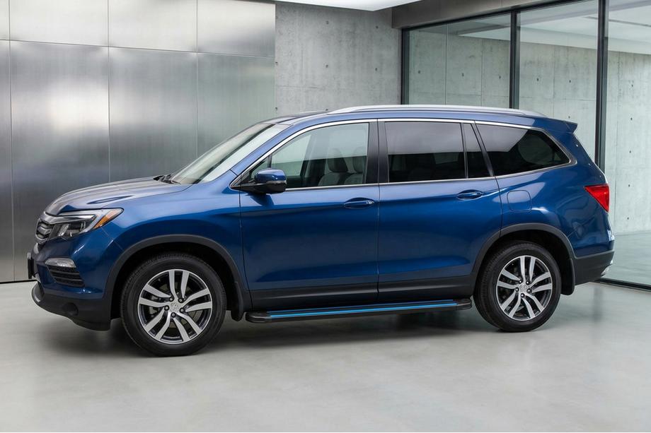 Honda Pilot 2015-2022 Progi Boczné Maya Blue (2 szt., Aluminium) Image