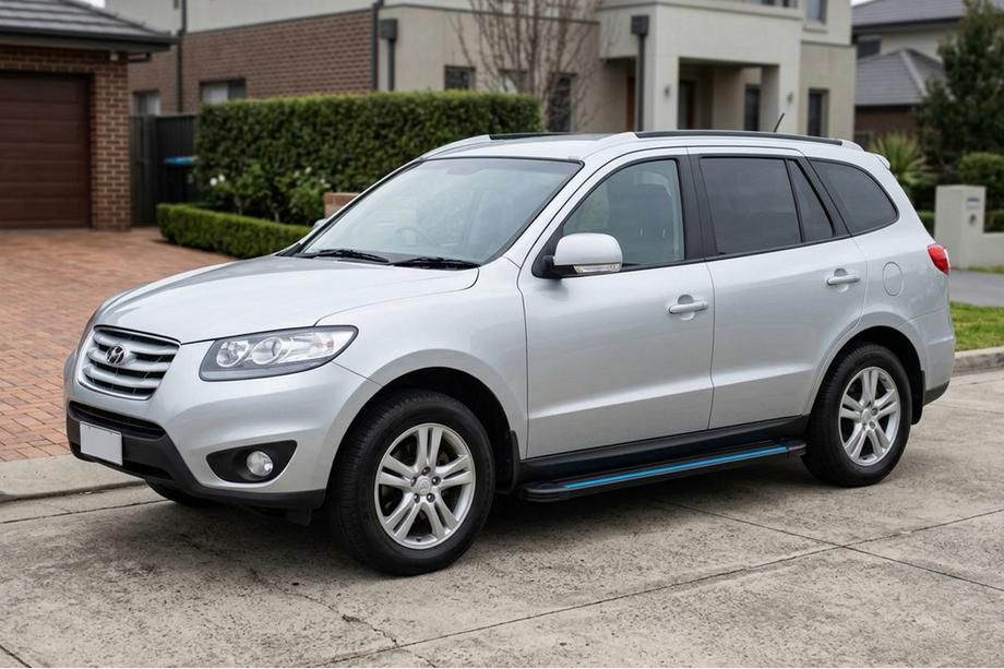 Hyundai Santa Fe 2 2006-2012 Progi Boczne Maya Blue-Black (2 szt., Aluminium) Image