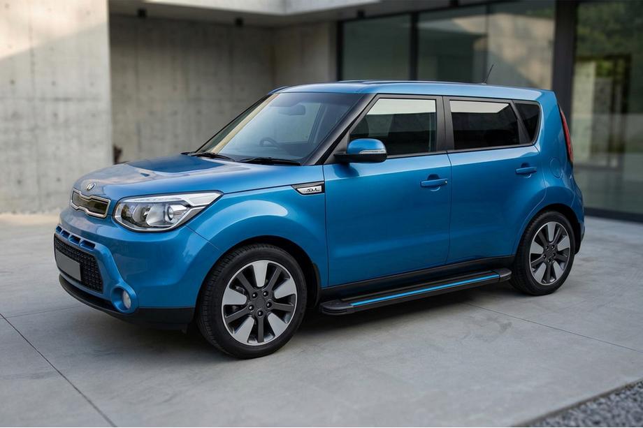 Kia Soul II 2013-2018 Progi Boczné Maya Blue (2 szt., Aluminium) Image