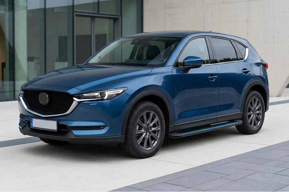 Mazda CX-5 2017–2025 Progi Boczné Maya Blue (2 szt., Aluminium) Image