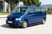 Mercedes Vito W638 1996-2003 Progi Boczné Maya Blue (2 szt., Aluminium) zdjęcia 1