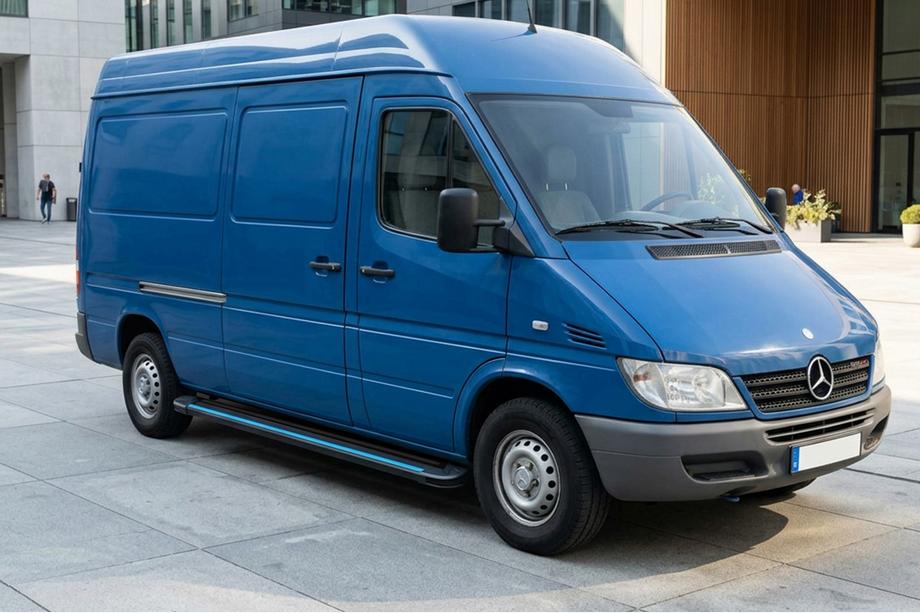 Mercedes Sprinter W901/902/903/904/905 1995–2006 Progi Boczné Maya Blue (2 szt., Aluminium) Długa Baza Image