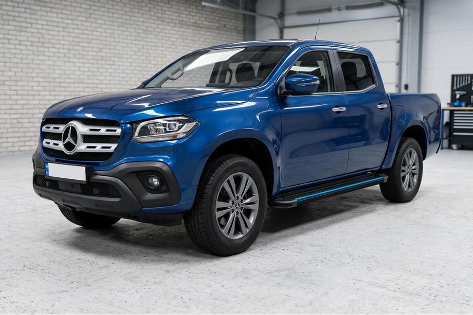 Mercedes X class 2017-2020 Progi Boczné Maya Blue (2 szt., Aluminium) Image