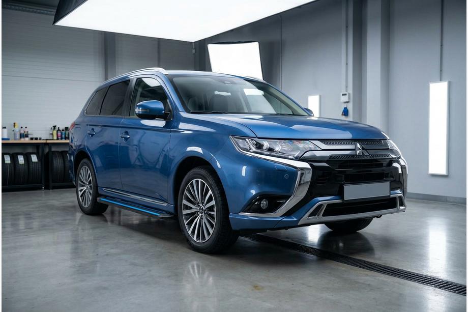 Mitsubishi Outlander 2012-2021 Progi Boczné Maya Blue (2 szt., Aluminium) Image