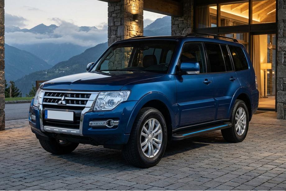 Mitsubishi Pajero Wagon IV 2006-2021 Progi Boczné Maya Blue (2 szt., Aluminium) Image