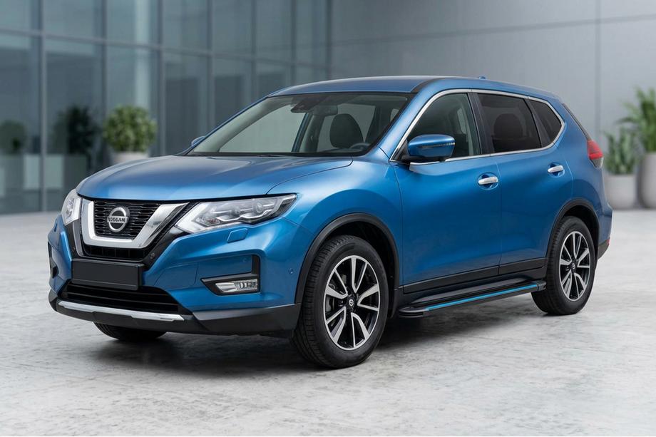 Nissan X-trail T32/Rogue 2014-2021 Progi Boczné Maya Blue (2 szt., Aluminium) Image