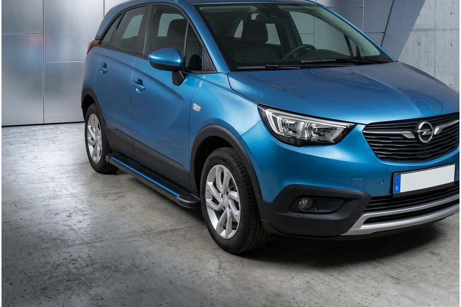 Opel Crossland X 2017-2024 Progi Boczné Maya Blue (2 szt., Aluminium) Image