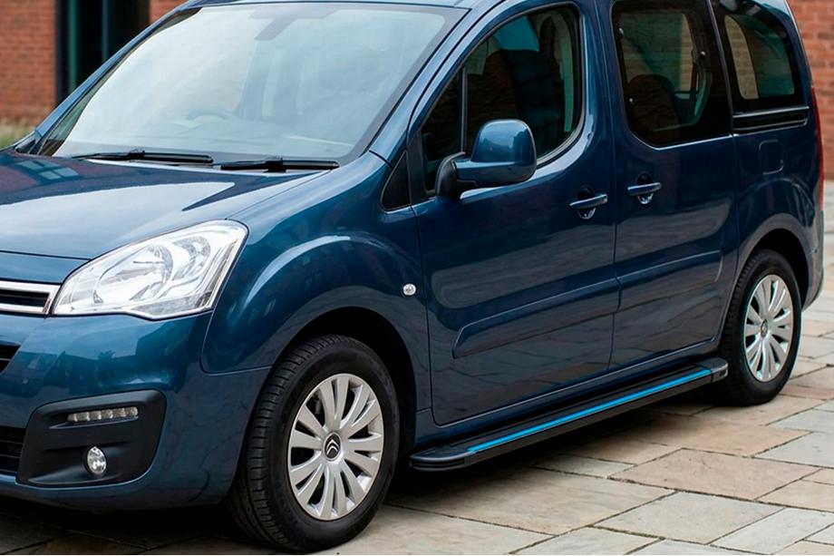 Peugeot Partner Tepee 2008-2018 Progi Boczné Maya Blue (2 szt., Aluminium) Image
